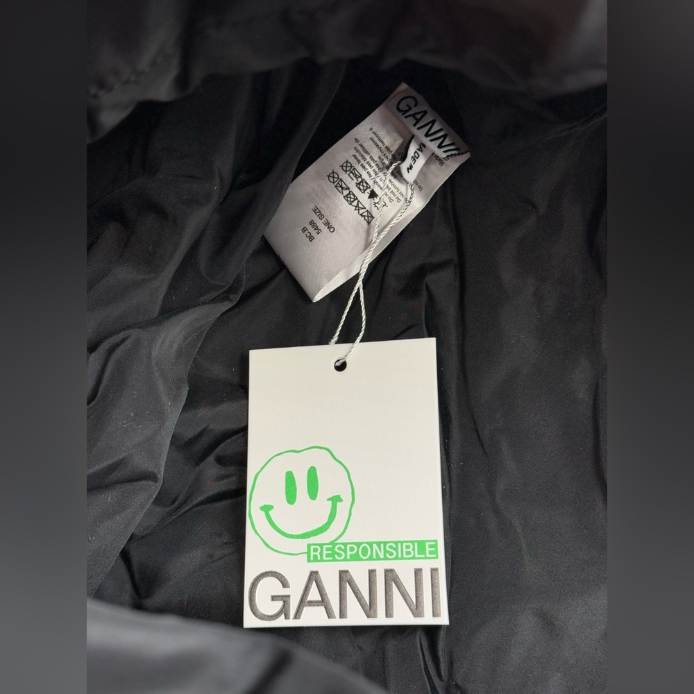 🆕 GANNI 🧿 NWT Medium Recycled Tech Tote, Tan & Orange - Picture 10 of 11